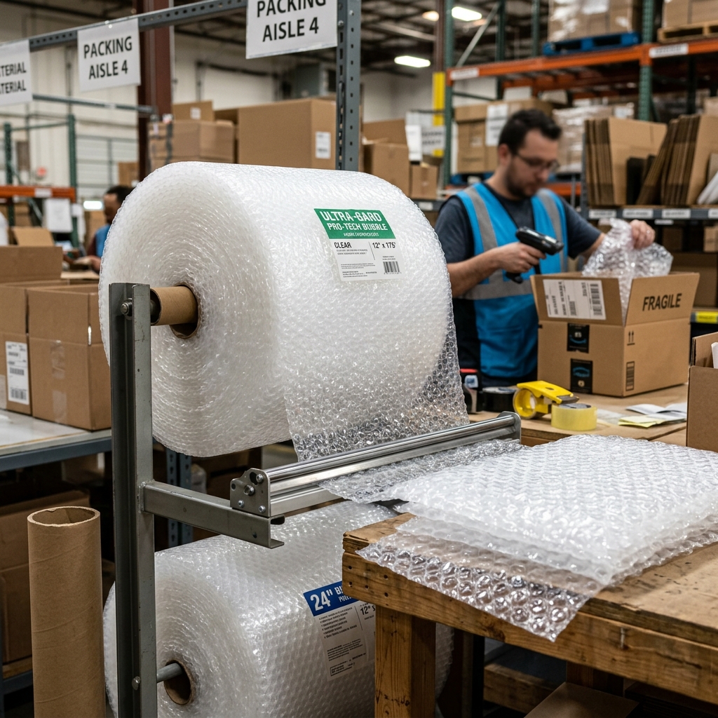 Bubble wrap cushioning rolls