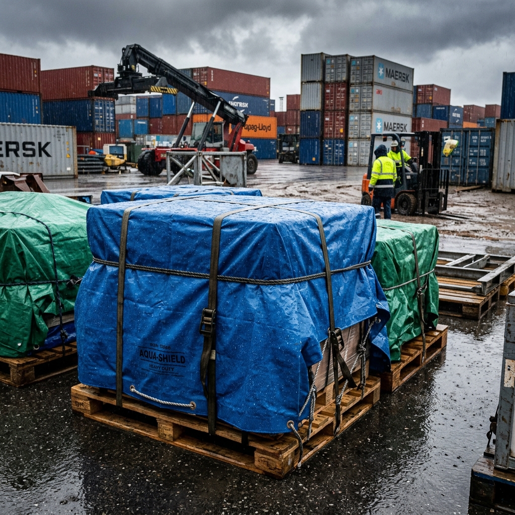 Heavy duty tarpaulin sheeting